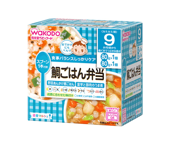日本 和光堂 WAKODO 9个月起蔬菜鲷鱼便当2袋入 x2盒